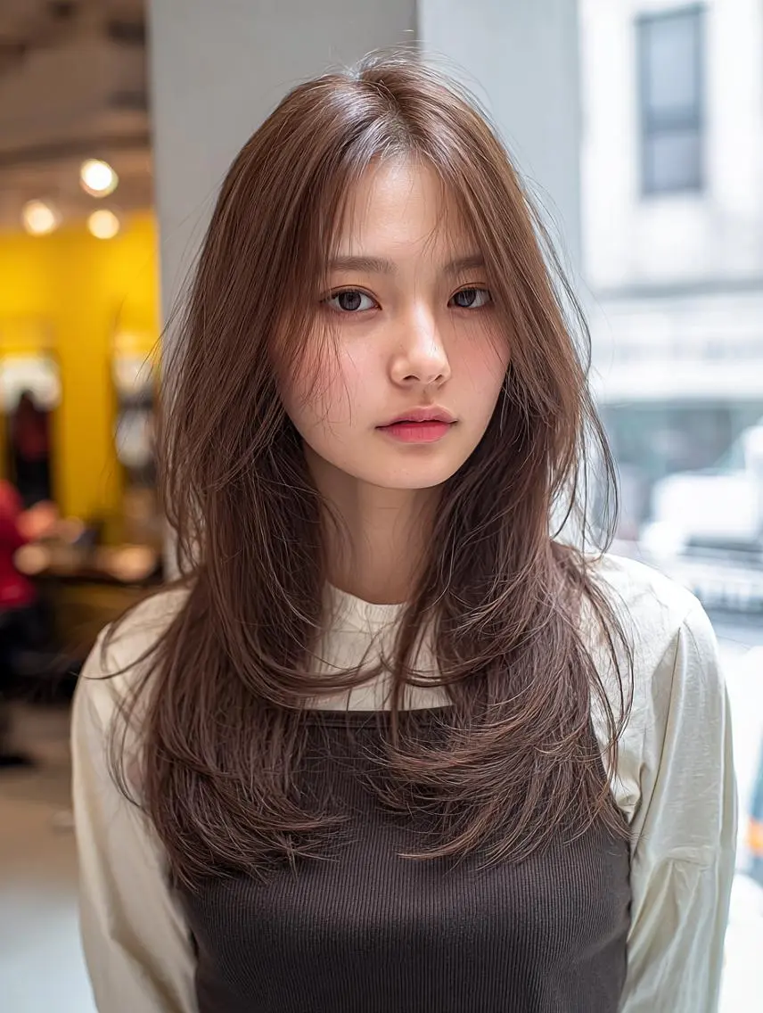 ミディアム 🍒暖色×ハイトーン ×デザイン✨まなりのヘアスタイル