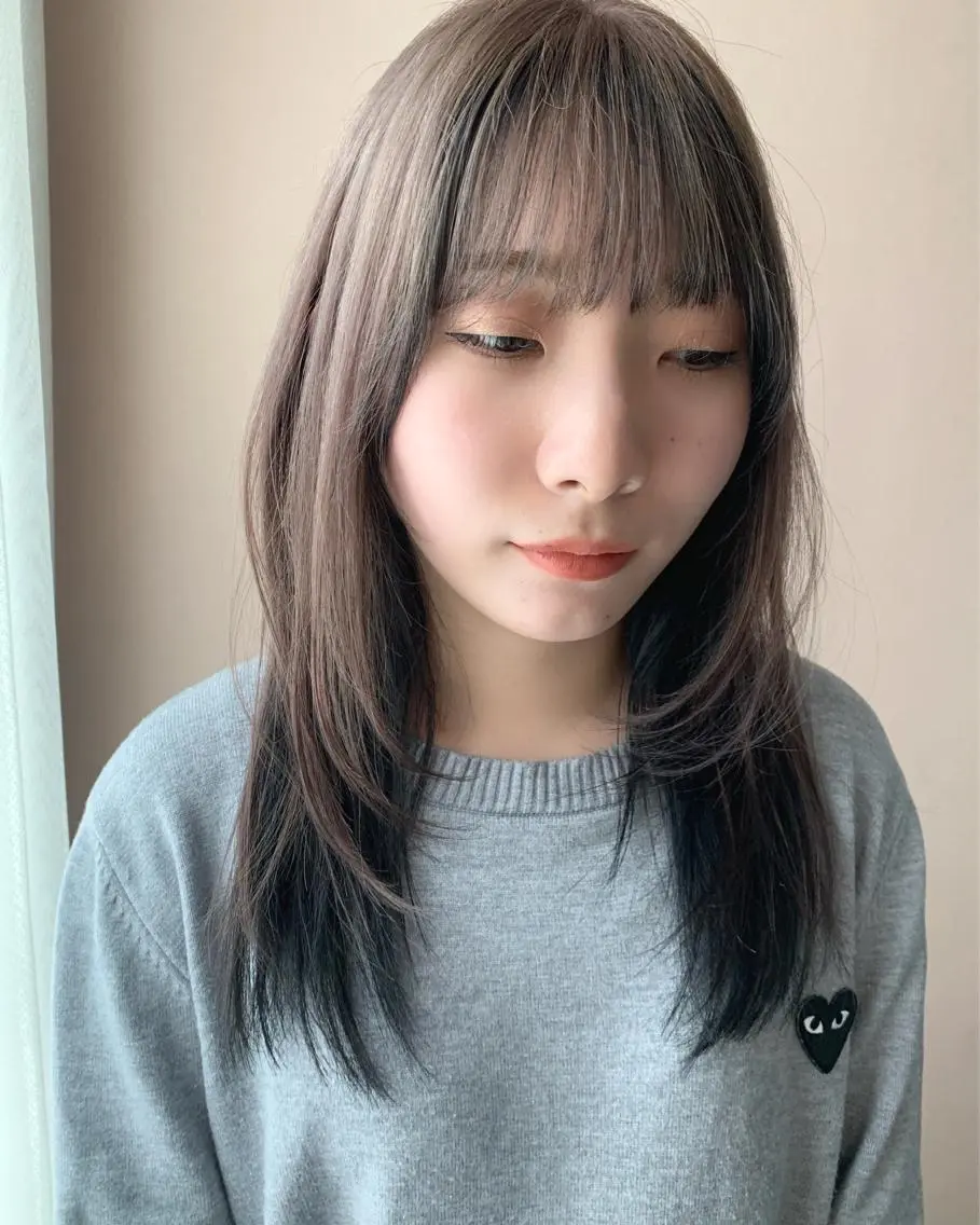ロング カラー ブリーチ カット ヘアカラー トリートメント hubhair レイヤー/透明感のヘアスタイル