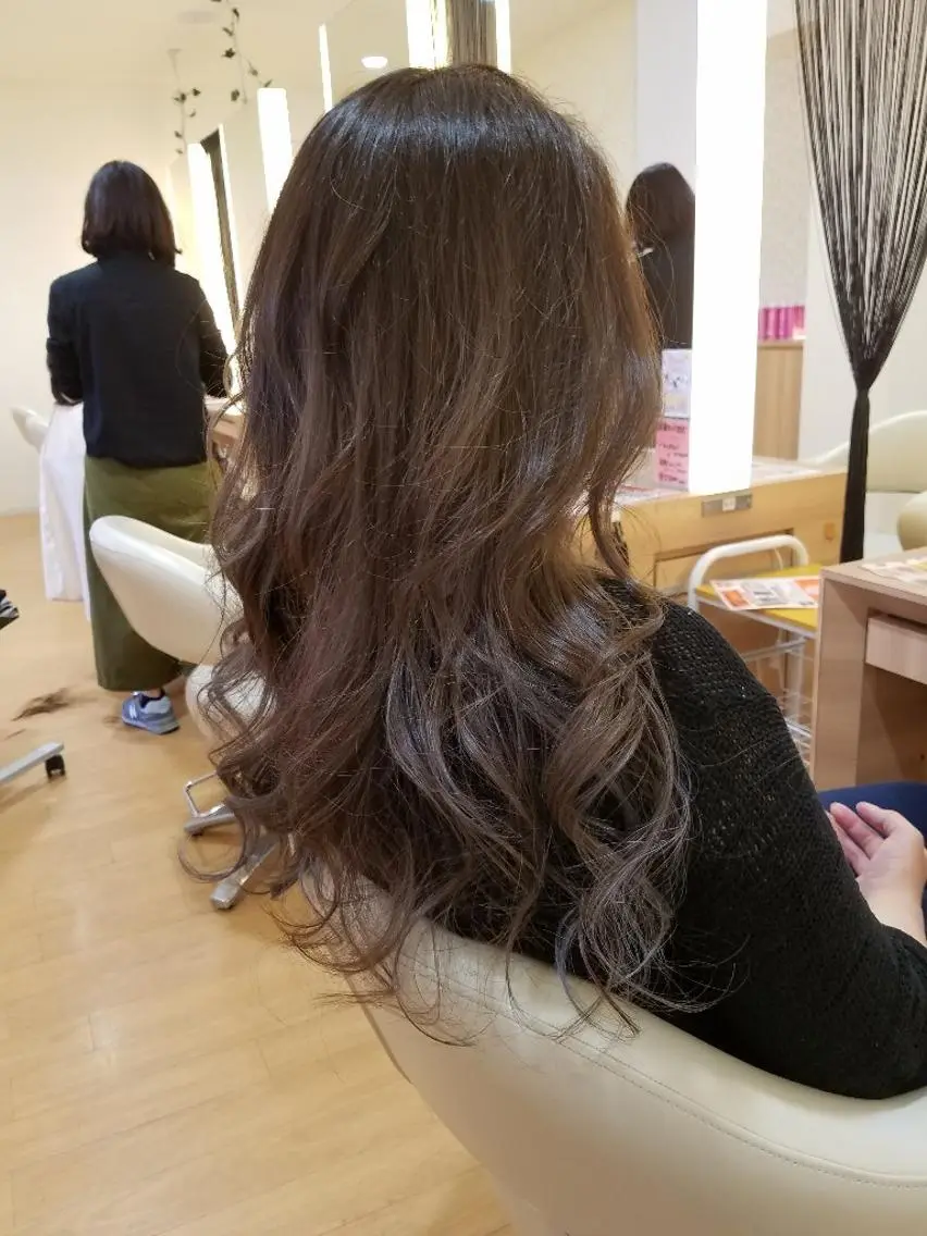 ロング カラー グレージュ ロング 髪質改善/ハイライト 小林秀樹のヘアスタイル