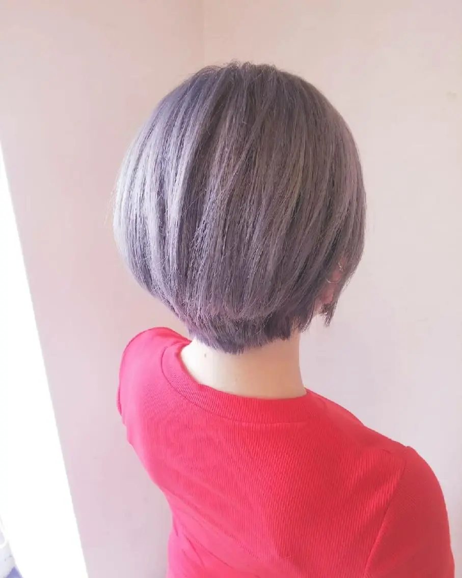 ショート カラー ラベンダーカラー カット ヘアカラー RU RIのヘアスタイル