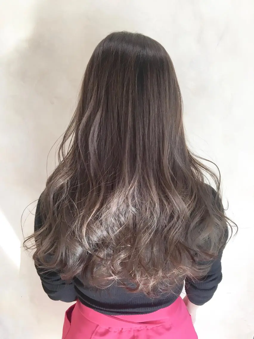 ロング カラー カット ヘアカラー トリートメント 中田 敏明のヘアスタイル