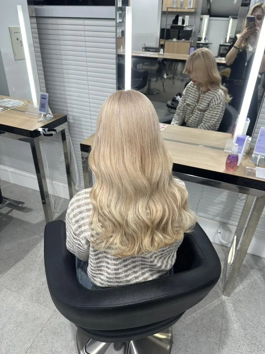 ロング カラー ヘアアレンジ ヘアカラー トリートメント NAMI🤎ブラウン &ミルクティー🤍のヘアスタイル
