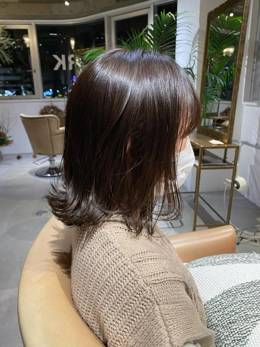 ミディアム カラー グレージュ 聖 来のヘアスタイル