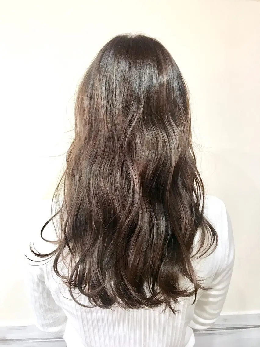 ロング カラー アッシュ ピンクカラー ピンクアッシュ 女性専用サロン 【中崎町】ゆきみのヘアスタイル