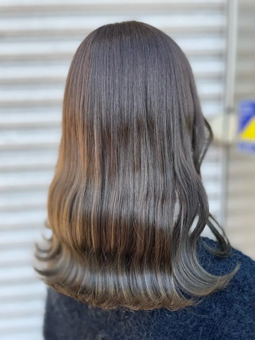 セミロング カラー ベージュカラー カット ヘアカラー トリートメント IORI #韓国ヘア#髪質改善のヘアスタイル