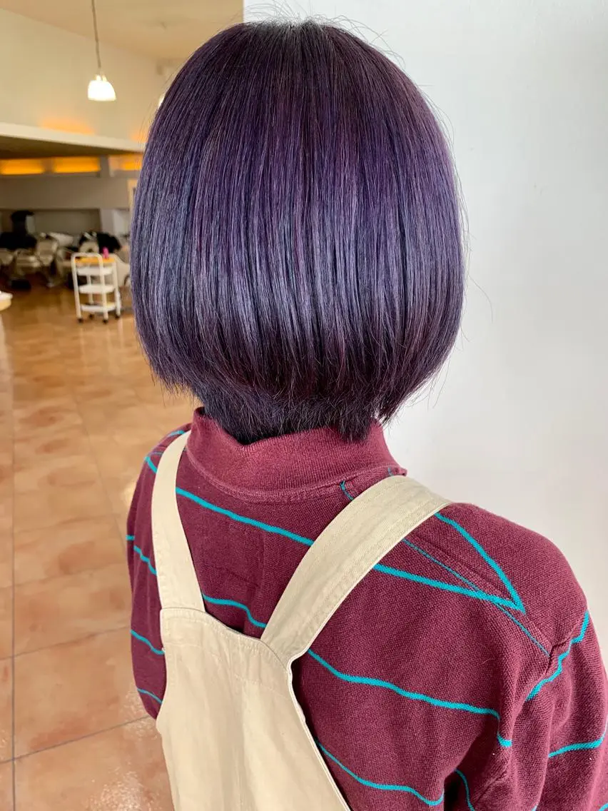 ミディアム カラー アッシュ ラベンダーカラー ラベンダーアッシュ karen ☺︎のヘアスタイル