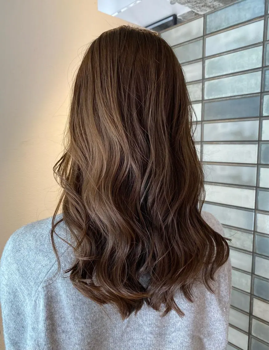 セミロング カラー カット ヘアカラー 艶カラー/ハイライト /レイヤー中島啓太のヘアスタイル