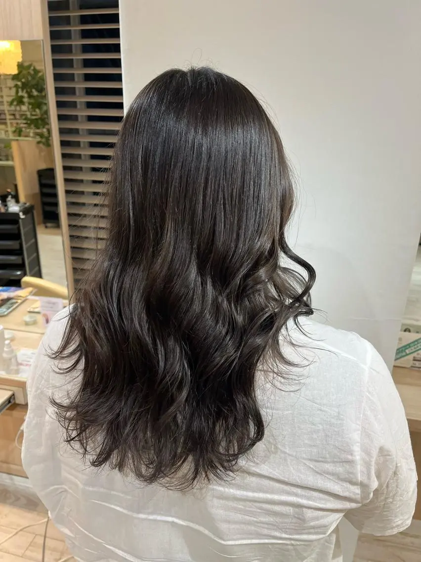 ロング カラー アッシュ ラベンダーカラー 髪質改善✨/中屋敷 はじめのヘアスタイル