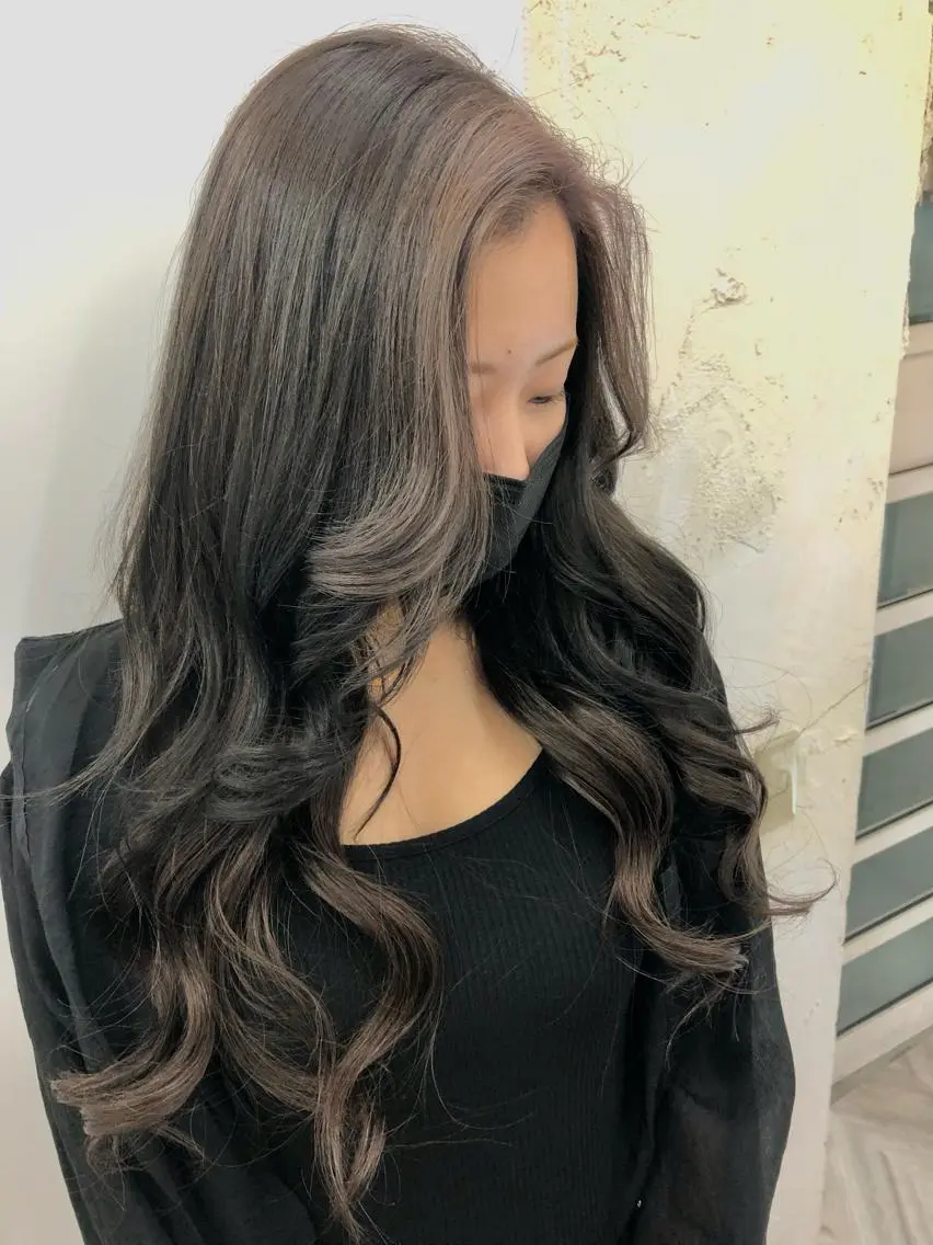 ロング カラー ヘアアレンジ ミストバング ブリーチ フェイスフレーミング エクステ 顔周りカット レイヤー/エクステ alpha下妻のヘアスタイル