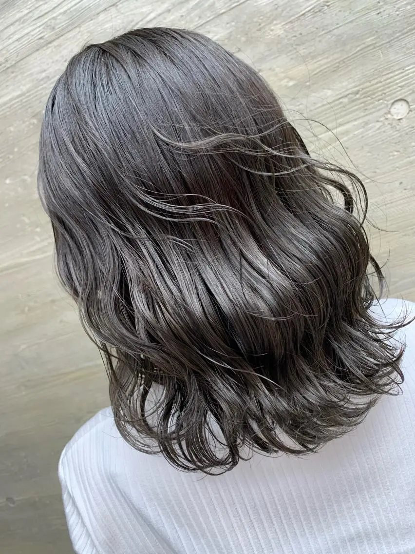 ミディアム カラー ヘアカラー トリートメント 天野 開のヘアスタイル
