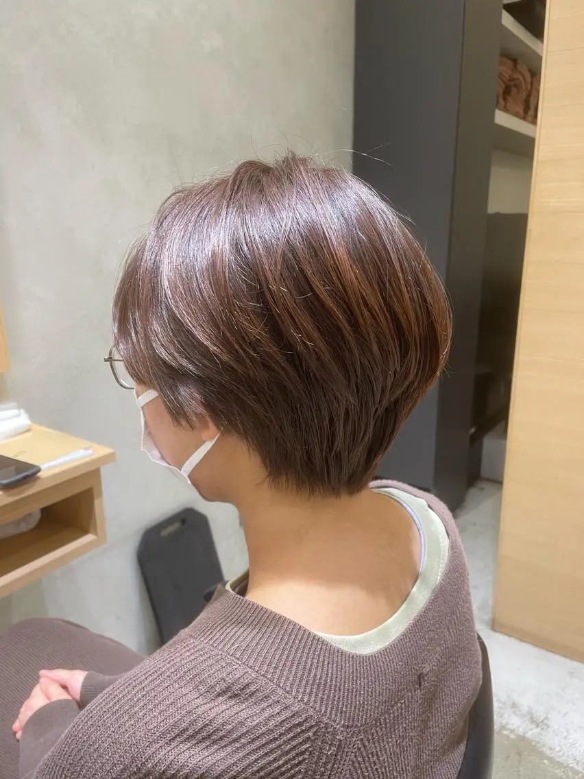 ショート カラー ブラウンカラー ショートヘア 吉田 宙生のヘアスタイル