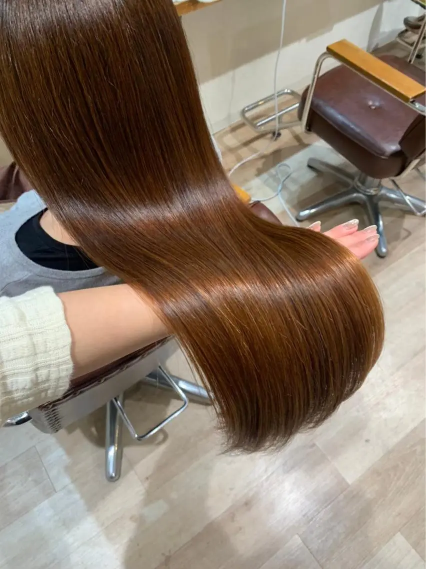 ロング カラー ヘアアレンジ 髪質改善 トリートメント niconail 🧣ayu 📍烏山のネイルデザイン