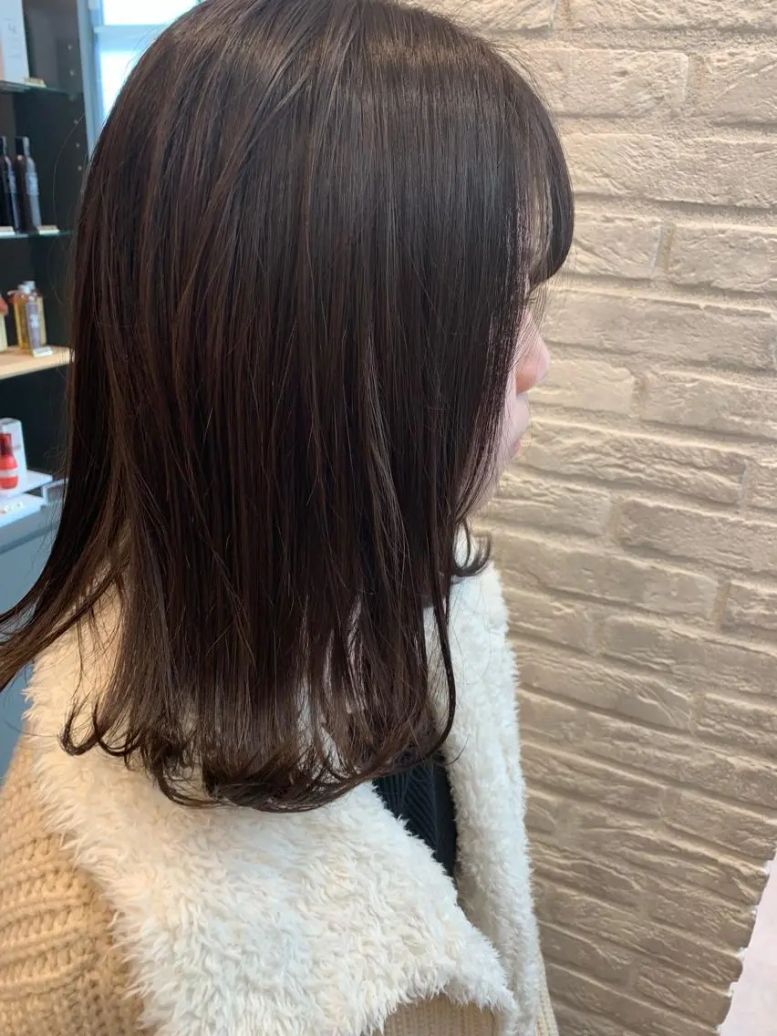 ミディアム カラー 韓国レイヤー×艶髪 ハイトーンRyukiのヘアスタイル