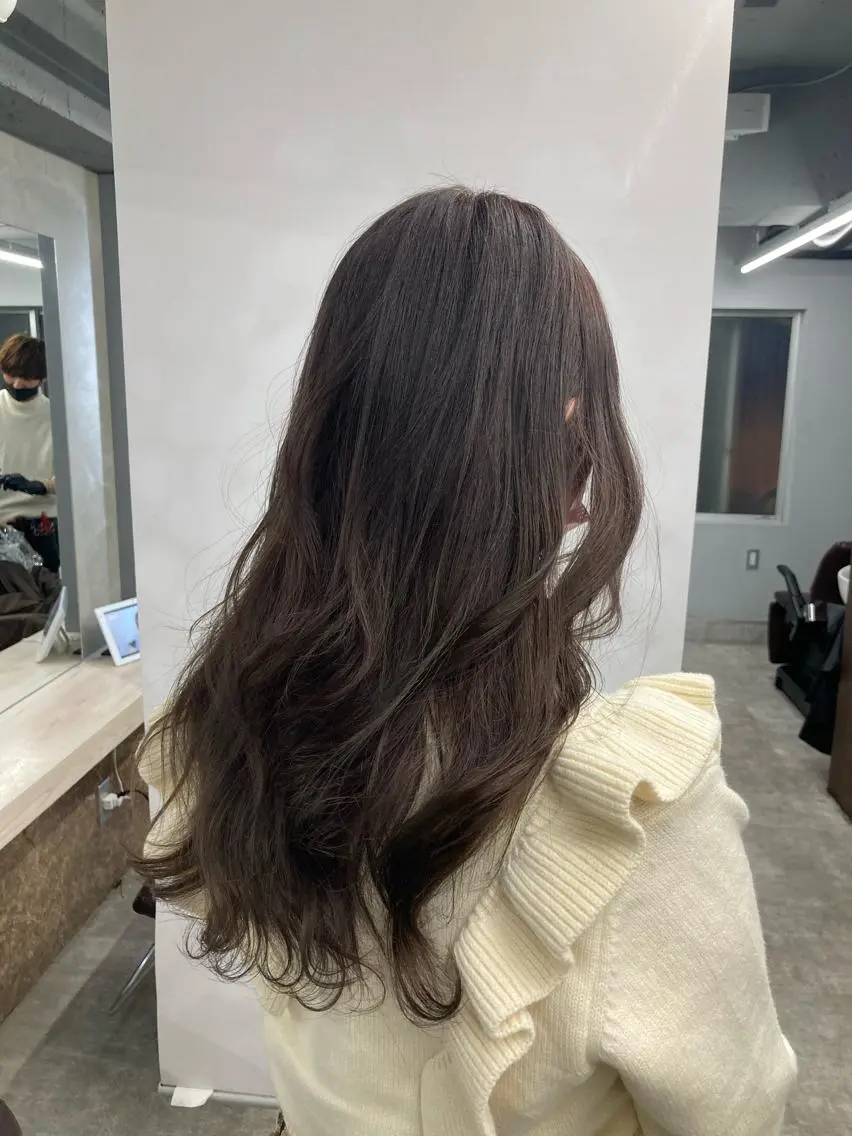ロング カラー ベージュカラー イルミナカラー ラベンダーカラー ラベンダーベージュ ヘアカラー ブリーチ&似合せボブ 田中寛十のヘアスタイル