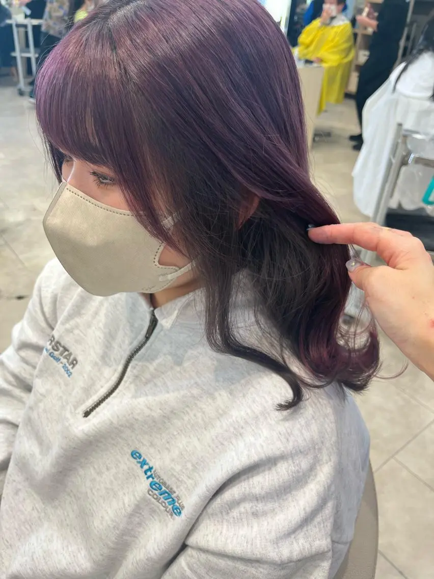 ロング カラー ヘアカラー トリートメント 暖色/ブリーチカラー 🎀 M i k uのヘアスタイル