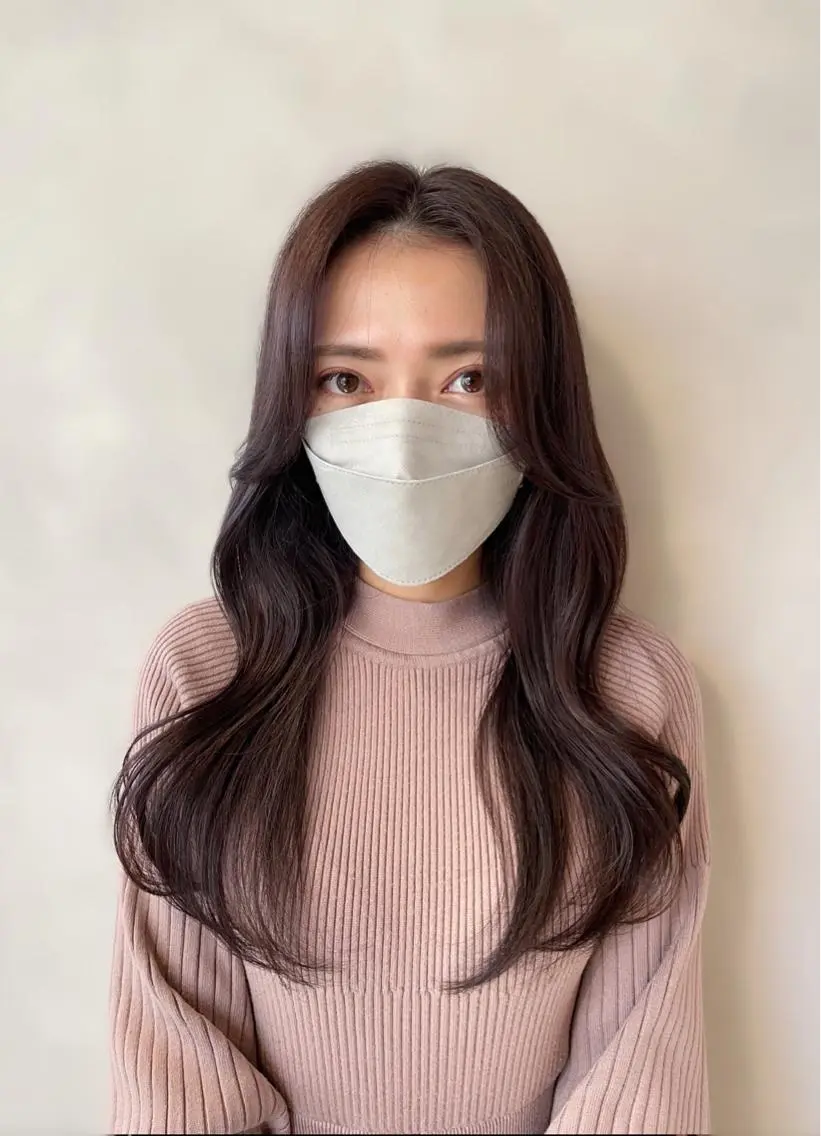 ロング カット ヘアカラー トリートメント ❤︎︎韓国ヘア❤︎︎ 𝑺𝒉𝒊𝒉𝒐のヘアスタイル