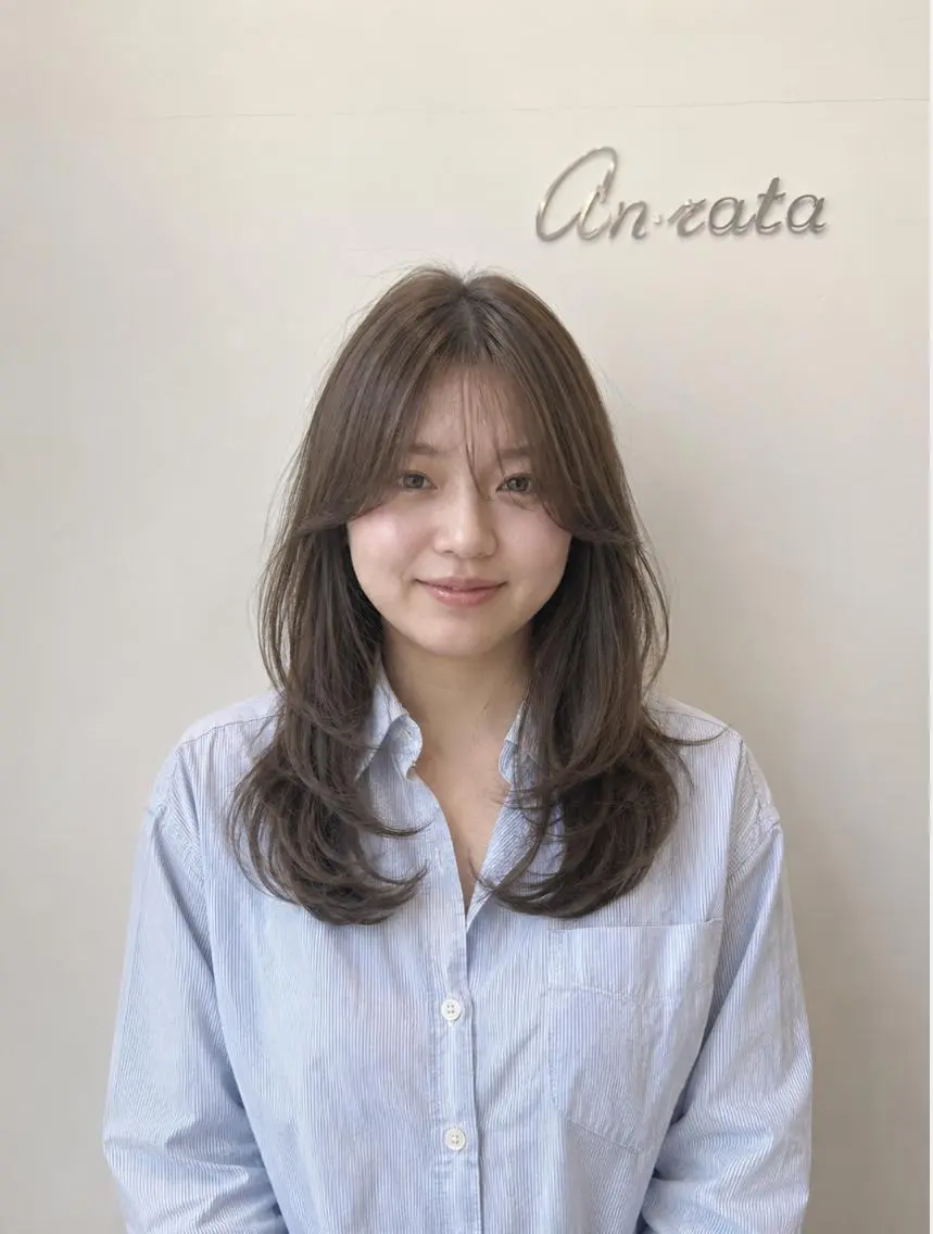 ロング カット ヘアカラー トリートメント an・rata/ プチプラ/和歌山市駅のヘアスタイル