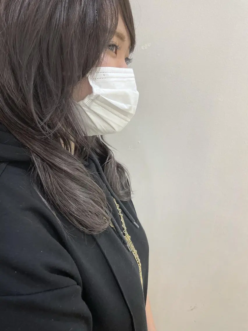 セミロング カラー アッシュ ブルーカラー ブルーアッシュ デザインカラー/ 推しの配色　肥後のヘアスタイル