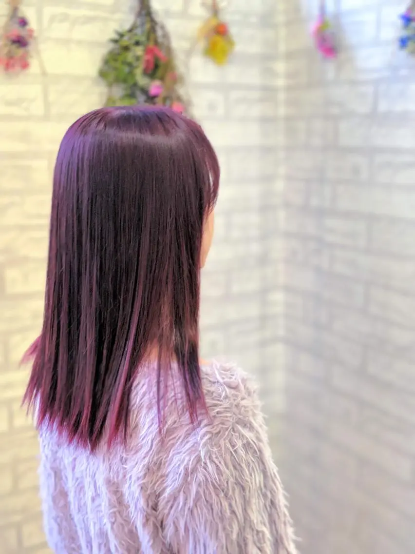セミロング カラー カット ヘアカラー トリートメント 💜ツヤヘアケア🩷 サトウシュンスケのヘアスタイル
