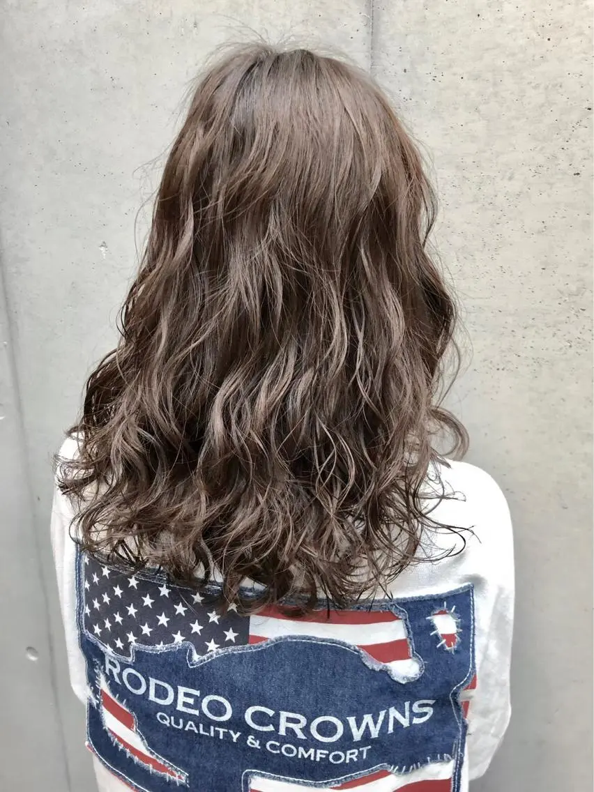 ロング カラー パーマ ヘアアレンジ ボブパーマコテ巻き風 パーマNo1深江秀平のヘアスタイル