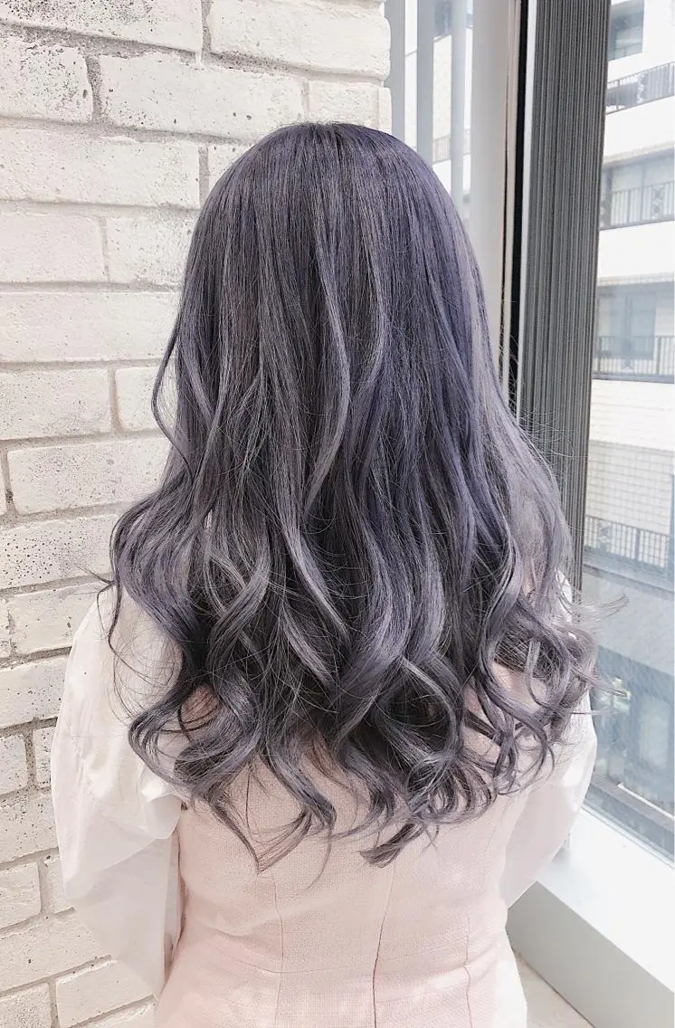 ミディアム カラー ヘアアレンジ ブリーチ ケアブリーチ パープルカラー イメコン美容師 サイトウアキラのその他イメージ