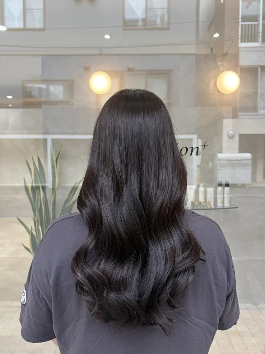 カラー ロング ツートーンカラー 韓国ヘアケアブリーチ 莉奈のヘアスタイル