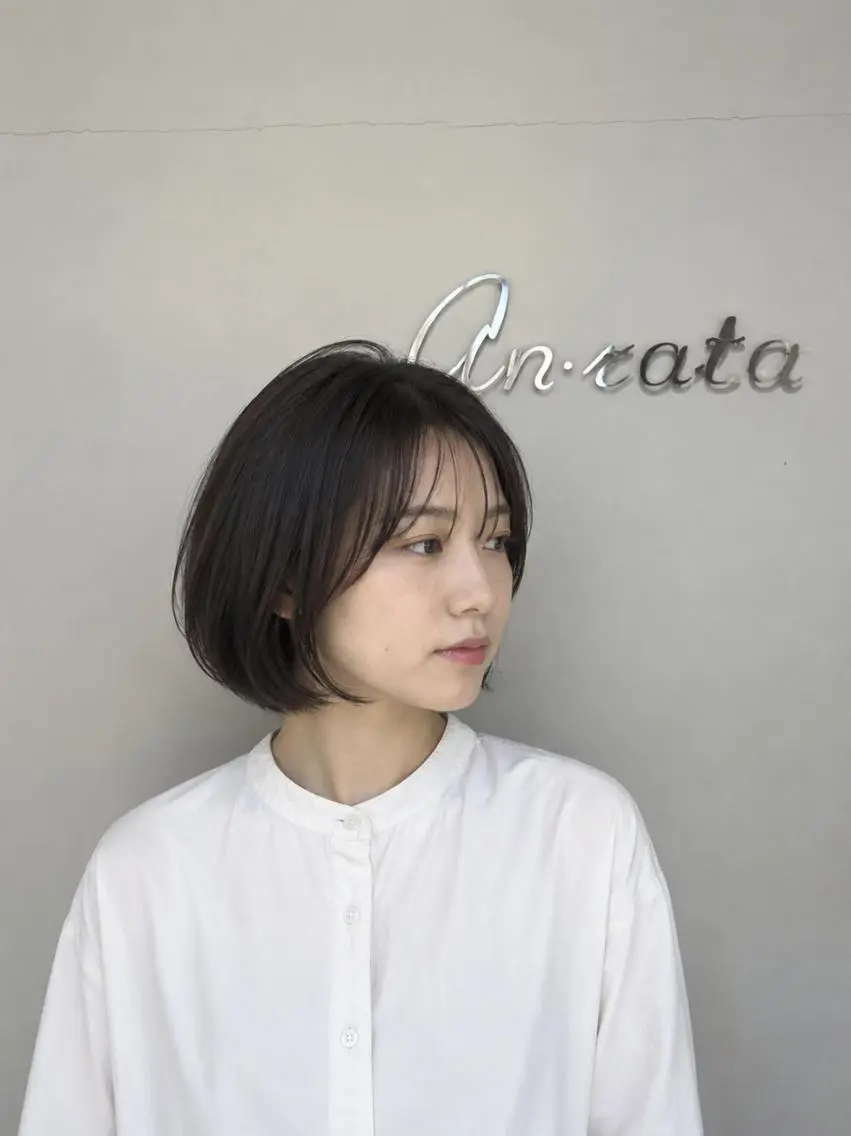 ミディアム カット ヘアカラー トリートメント an・rata/ プチプラ/和歌山市駅のヘアスタイル