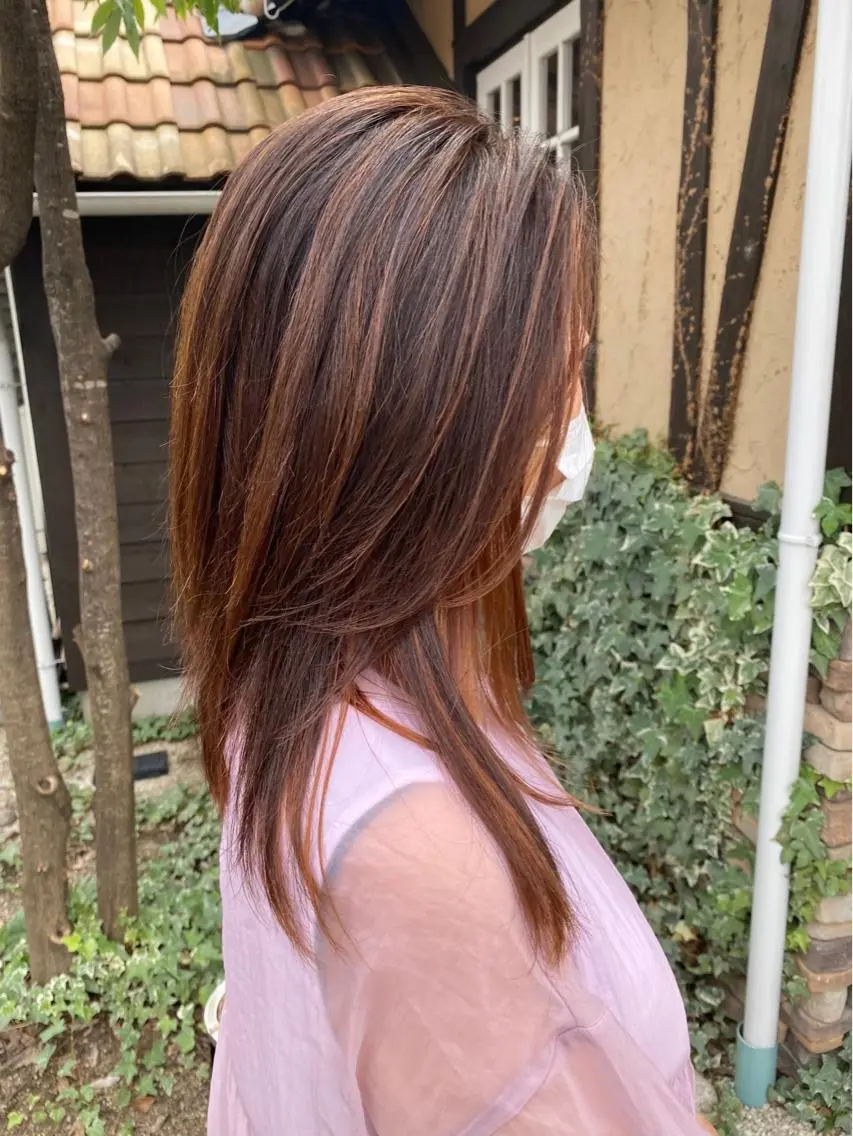 ロング カット ヘアカラー トリートメント 藤井 沙季のヘアスタイル