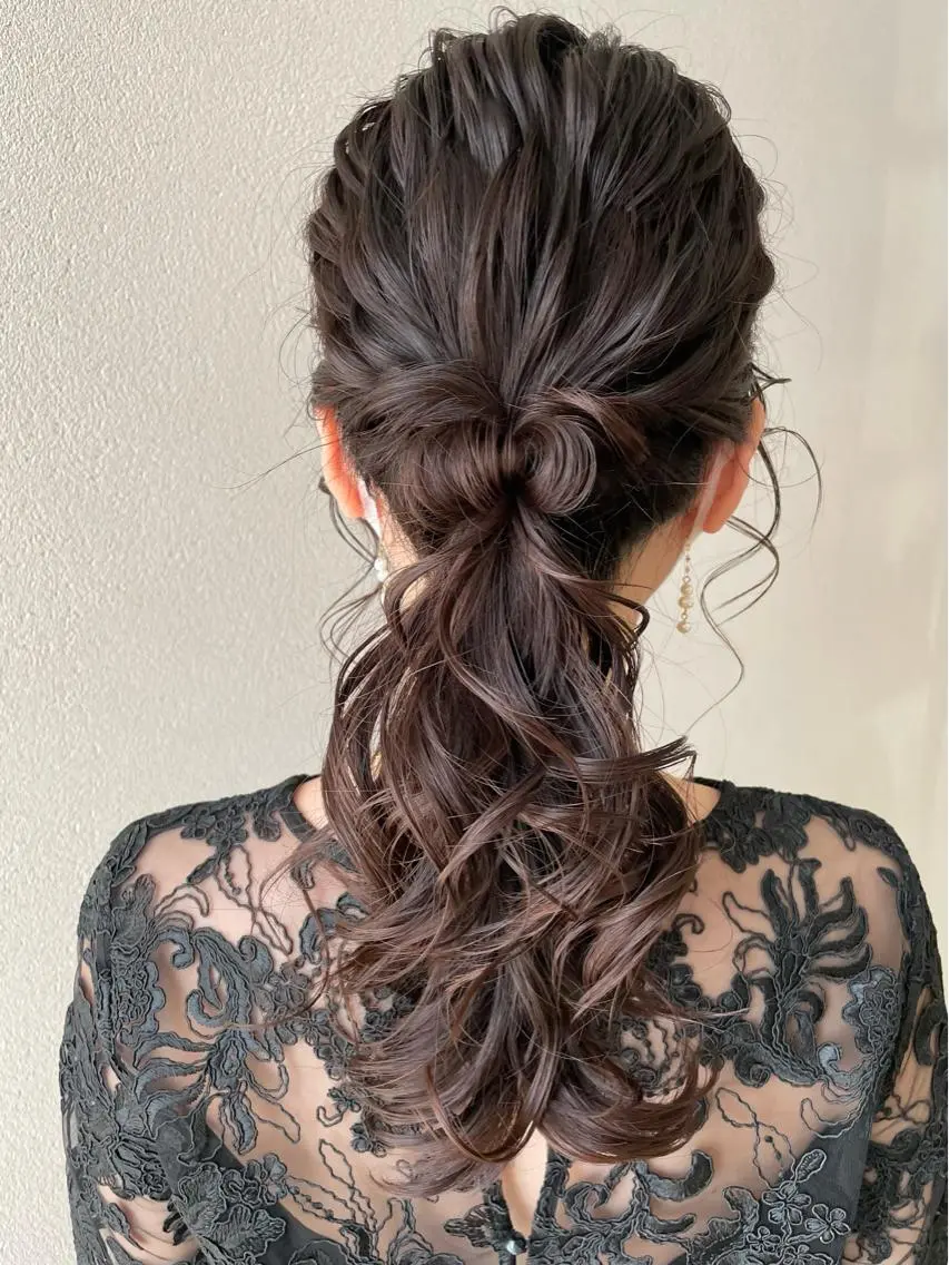 ロング ヘアアレンジ 結婚式・ブライダル ヘアセット 沢田 瞳のヘアスタイル