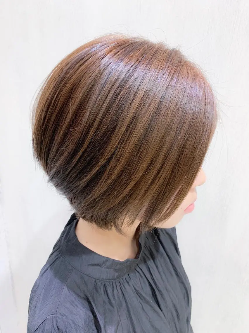 ショート カラー ショートボブ ハイライトカラー ボブ ハイライト ショートヘア カット トリートメント 内藤　宏紀 tidasmileのヘアスタイル