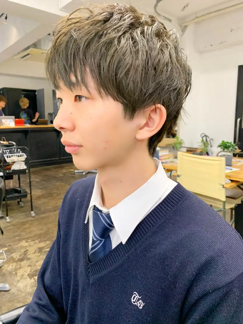 ショート カラー メンズ メンズパーマ メンズ特化ryoのヘアスタイル