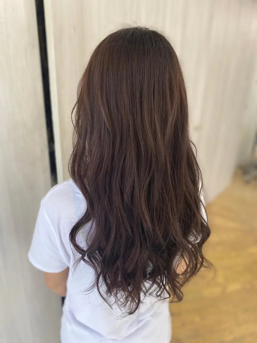 ロング カラー ヘアアレンジ アッシュ ピンクカラー ピンクアッシュ カット ヘアカラー トリートメント 松井 敬太郎のヘアスタイル
