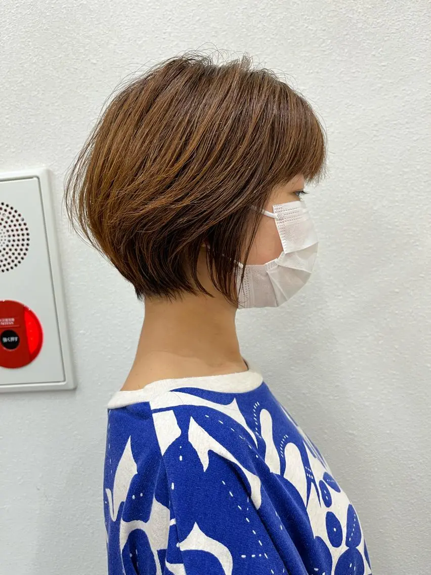 ショート ショートヘア レイヤー縮毛矯正 ささきすずね💗のヘアスタイル