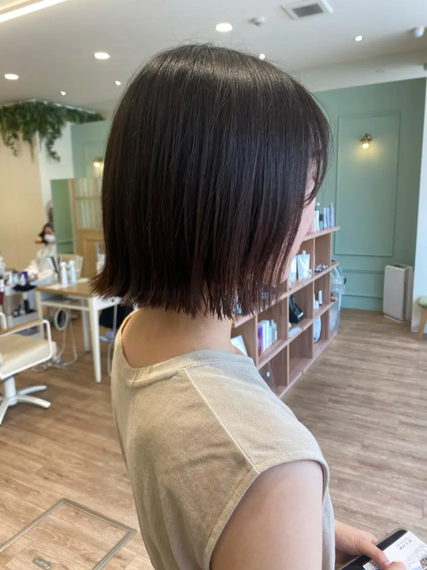 ショート 切りっぱなしボブ ボブ 金山 友香🕊のヘアスタイル