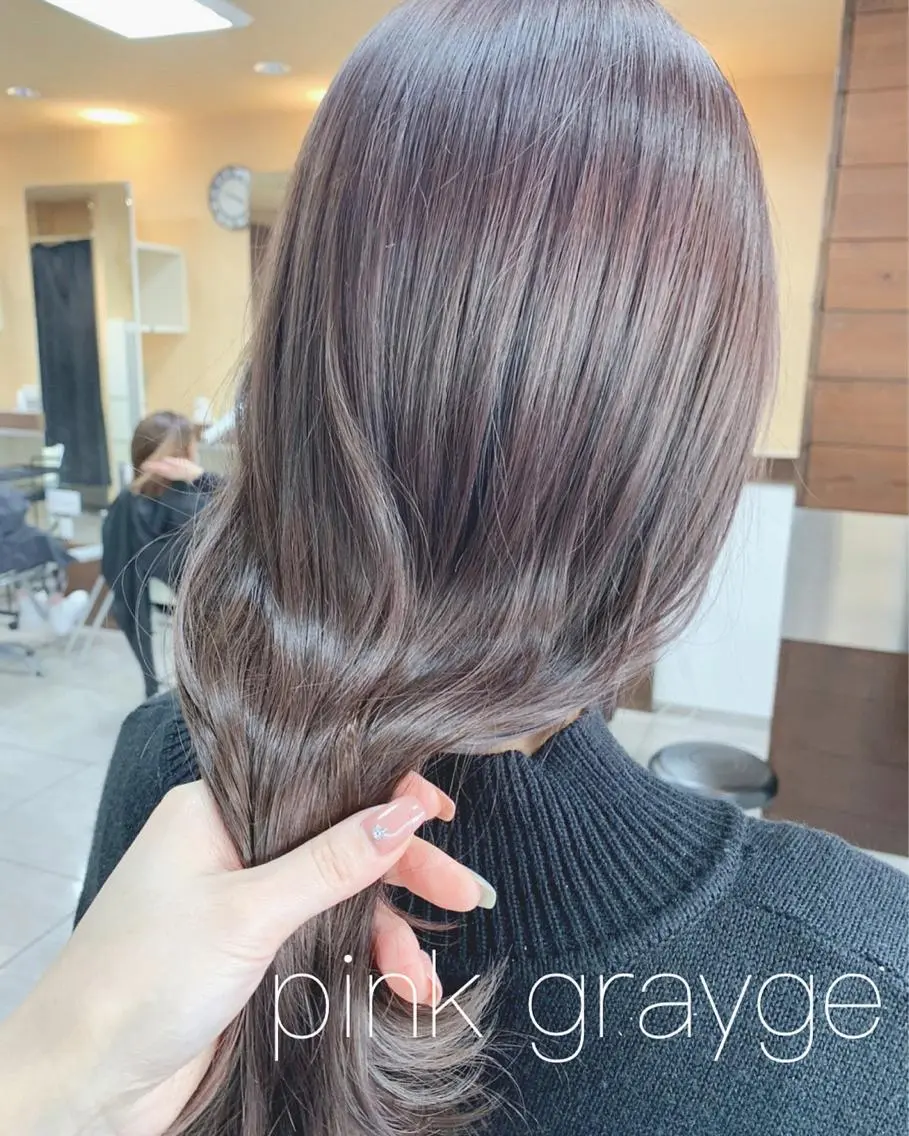 セミロング カット ヘアカラー 🫧艶髪カラー🫧 森本くるみのヘアスタイル