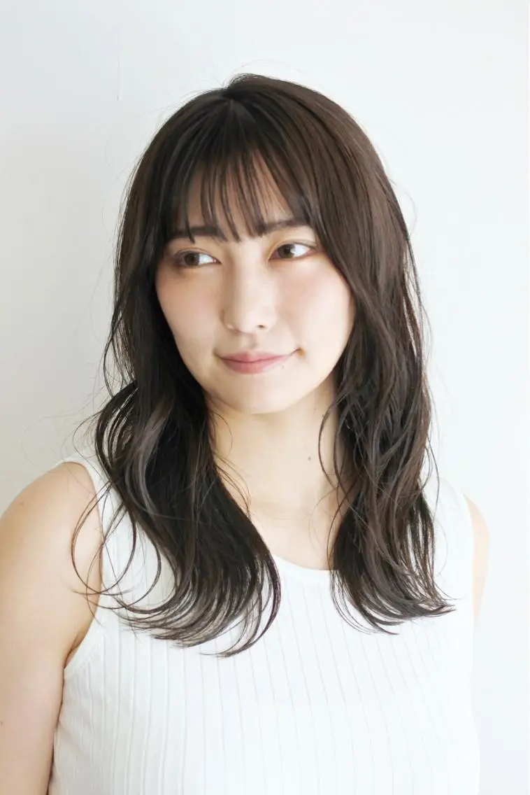 セミロング カット ヘアカラー トリートメント 松田 光雄のヘアスタイル