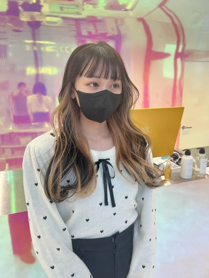 セミロング カラー パーマ ヘアアレンジ メンズ キッズ ネイル マツエク・マツパ アイブロウ KANAMI 🌏のヘアスタイル