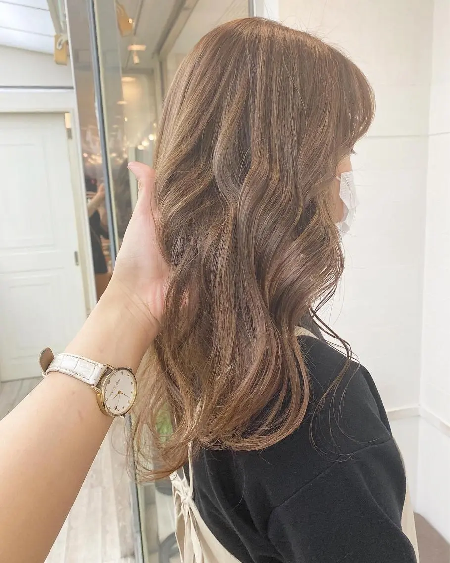 セミロング カット ヘアカラー トリートメント ☀️透明感color KURO☀️のヘアスタイル
