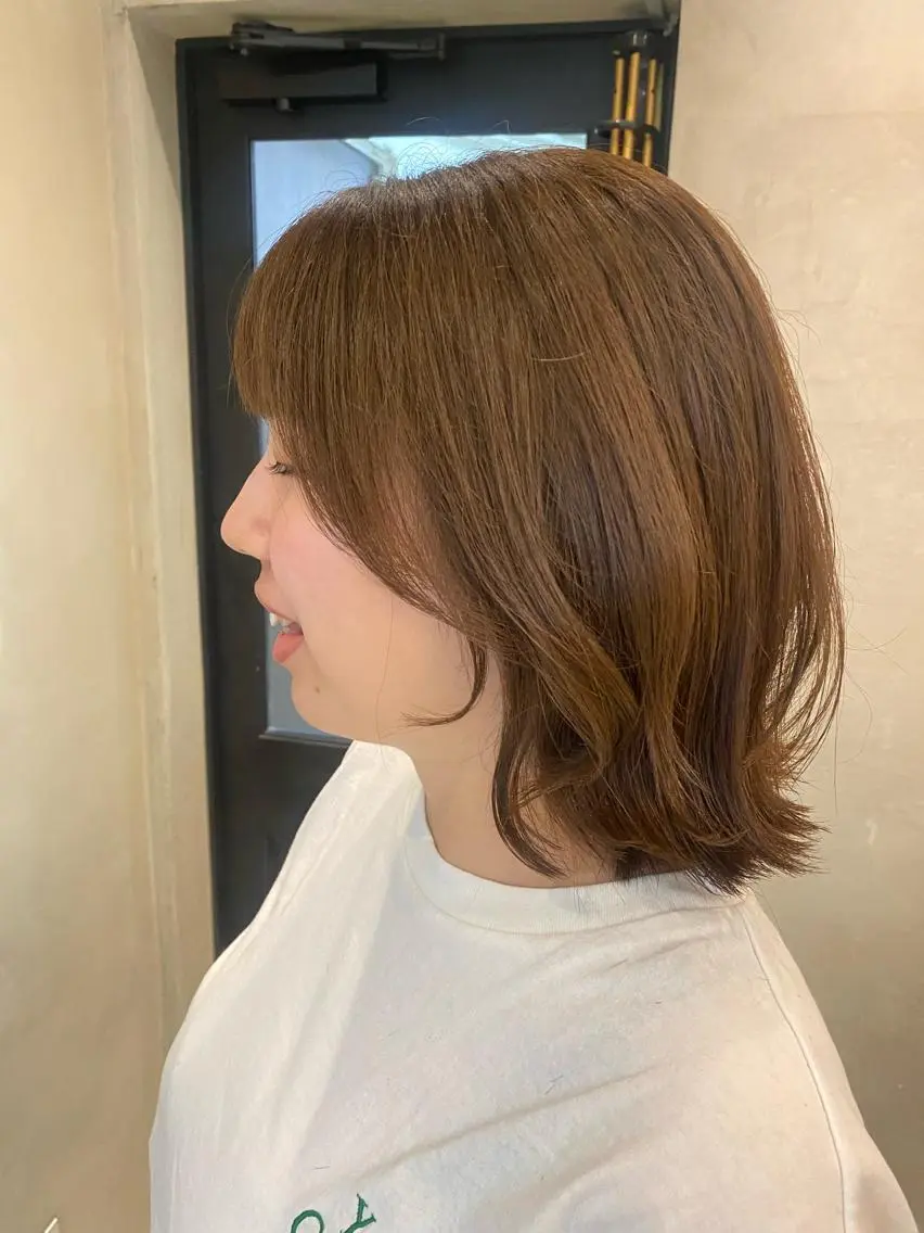 セミロング カット ヘアカラー トリートメント 新宿/顔周りカット +レイヤー=しずく♩のヘアスタイル