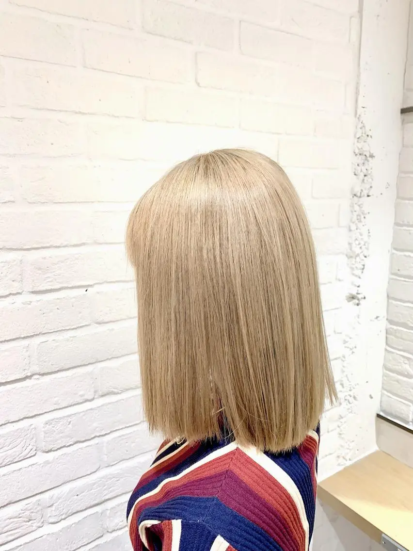 ミディアム カラー ベージュカラー ミルクティーベージュ 💛丁寧さNo.🥇 🧸片山智裕💛のヘアスタイル