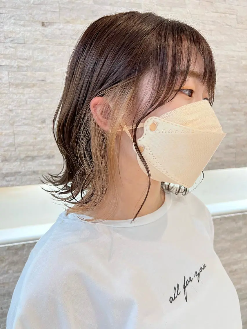 ショート カラー ヘアアレンジ ベージュカラー 🔶似合わせセンター パート/ヤス🔶のヘアスタイル