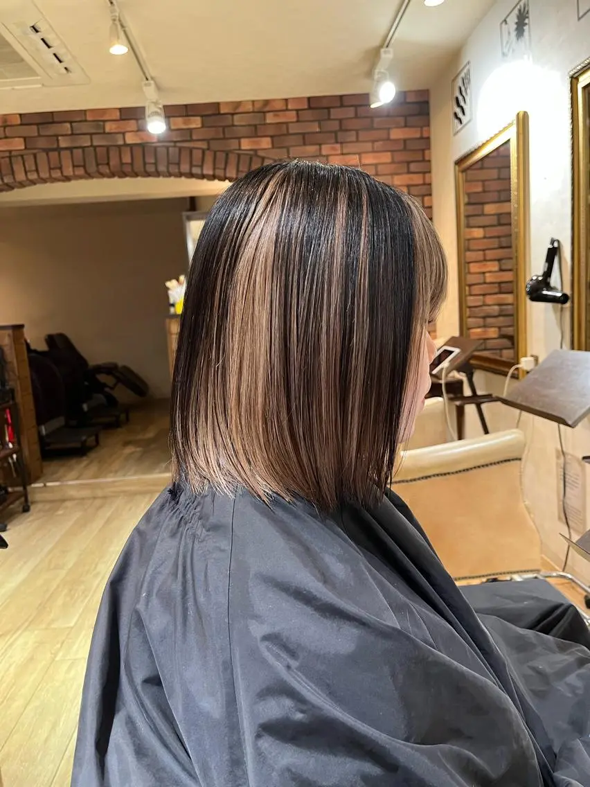 ショート カラー ブリーチ デザインカラー ブリーチなしカラー 縮毛矯正 ヘアカラー 中園康 /カラー/ブリーチのヘアスタイル