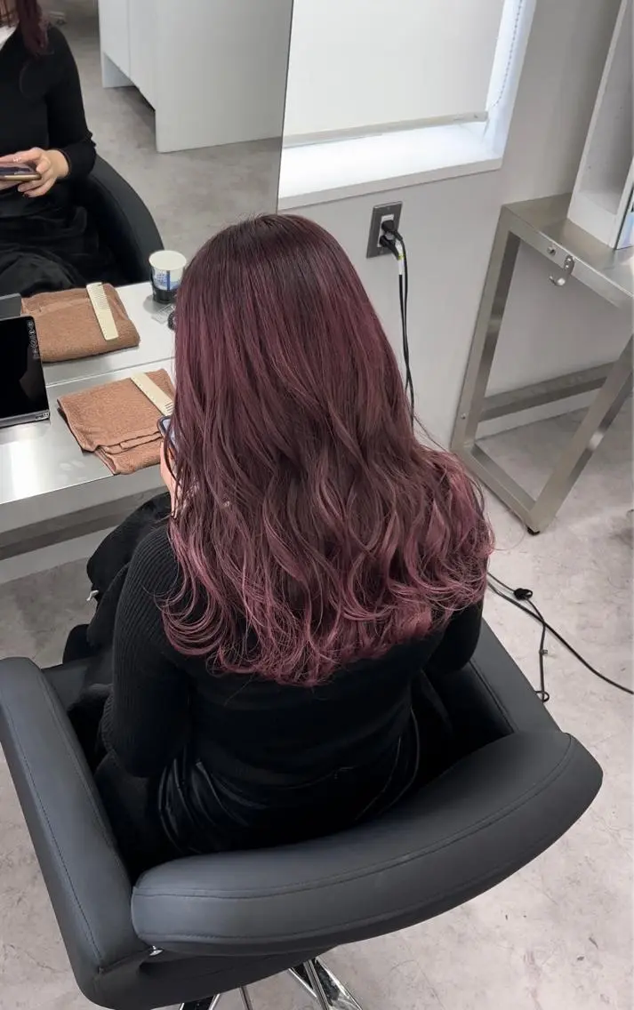 セミロング ヘアカラー トリートメント 🫧髪質改善 講師🫧🍎幹細胞のヘアスタイル
