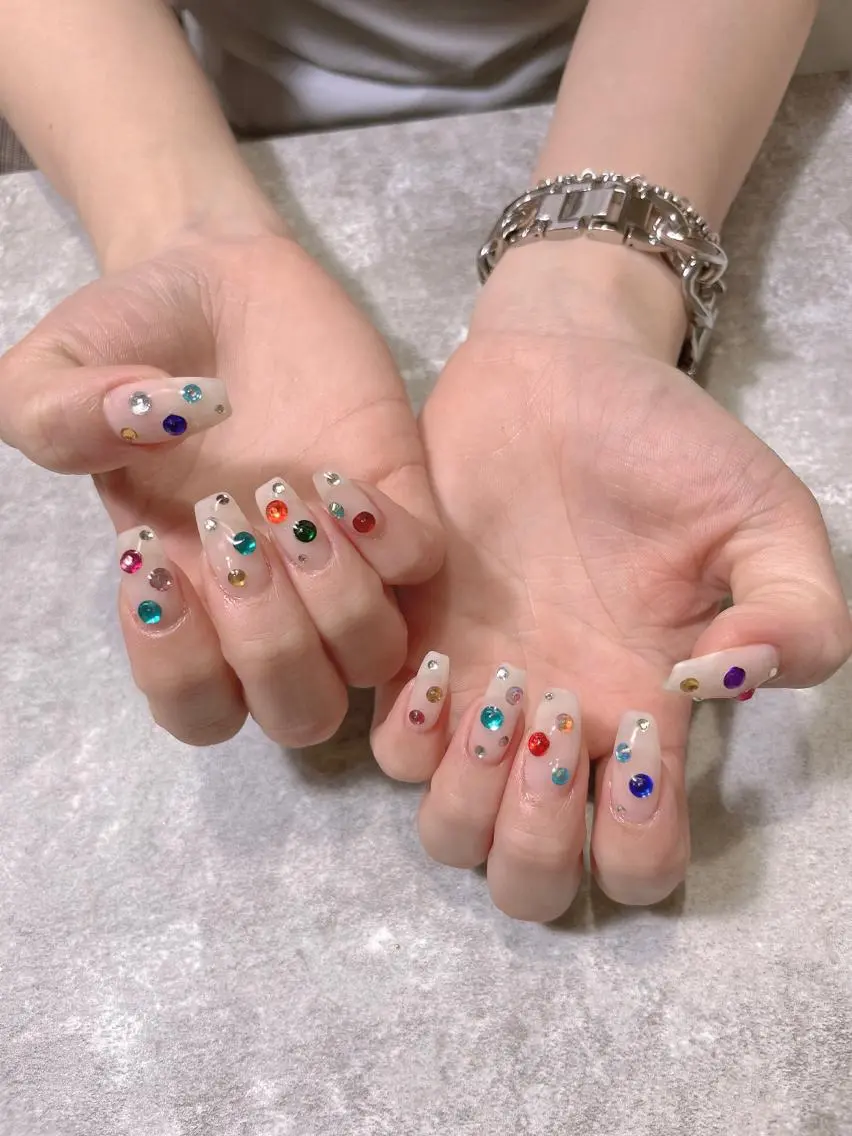 ネイル ストーンネイル ハンドネイル nail moanaのネイルデザイン