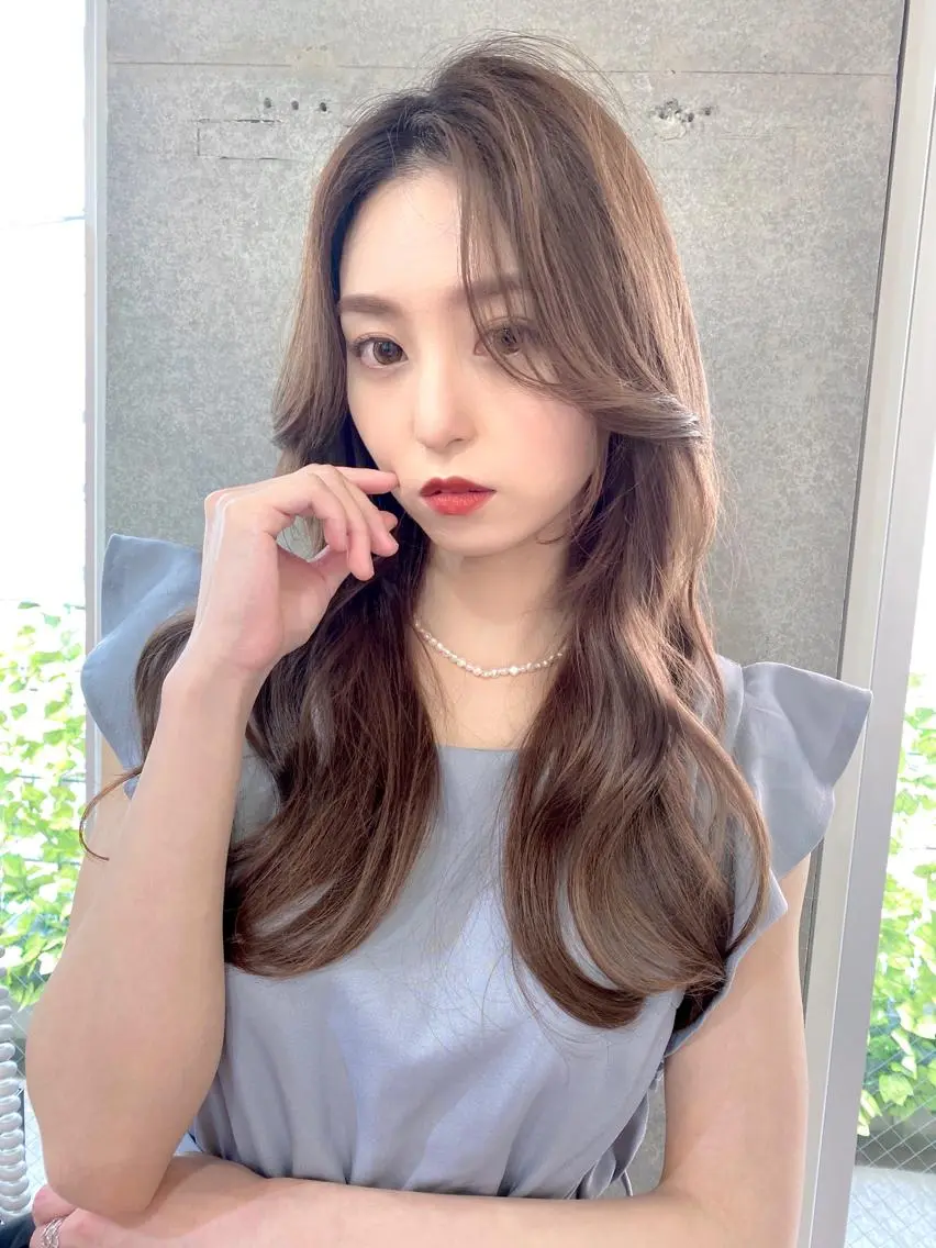 ロング ロングレイヤー くびれヘア レイヤーカット ロング 似合わせレイヤー 🇰🇷荒木洋文のヘアスタイル