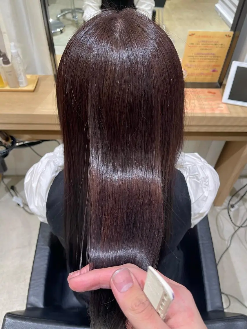 ロング 髪質改善 トリートメント ヘアカラー トリートメント 上野 秀のヘアスタイル