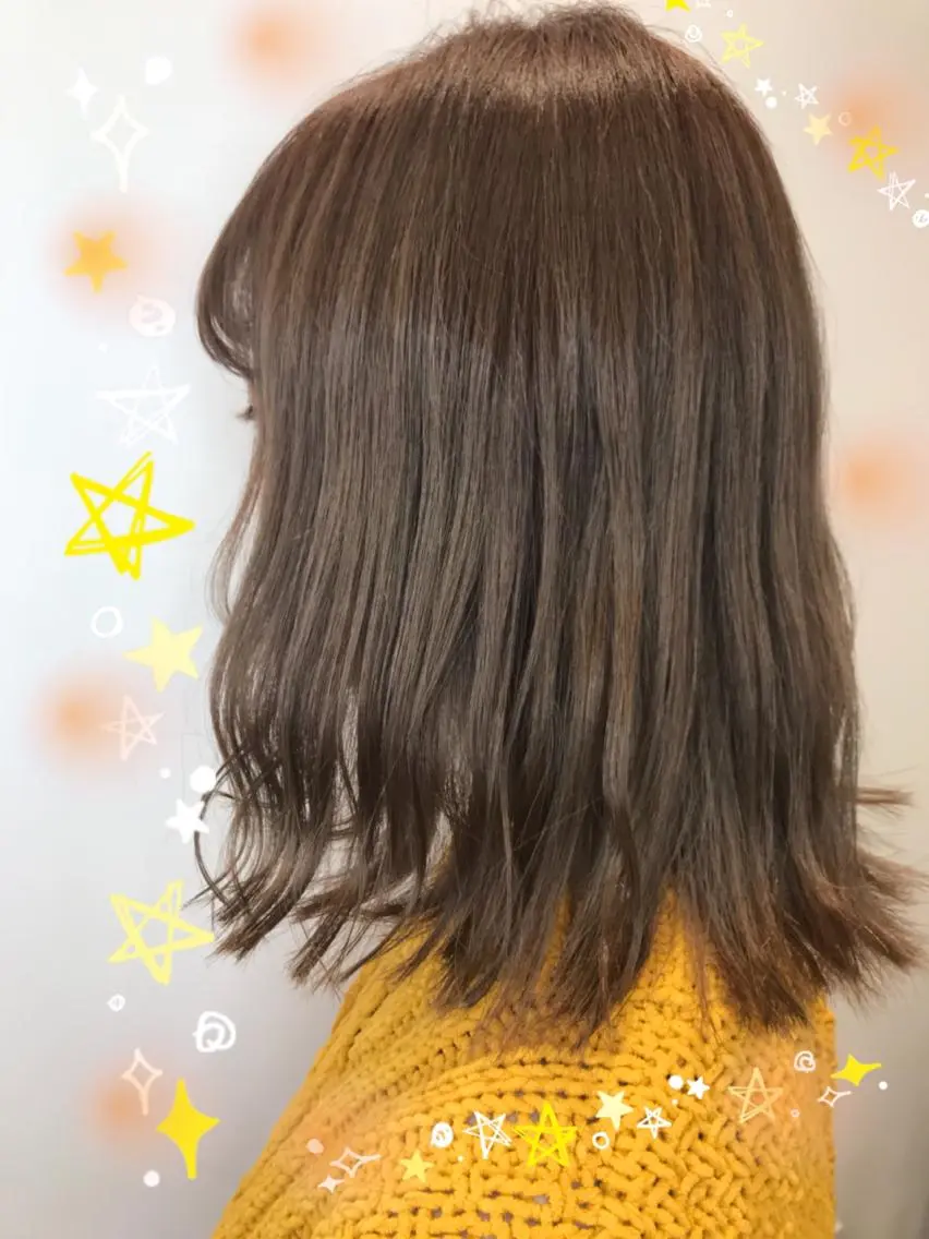 ミディアム カラー ベージュカラー ココアベージュ 新宿駅近♡個室 ♡関口三都季🌜のヘアスタイル