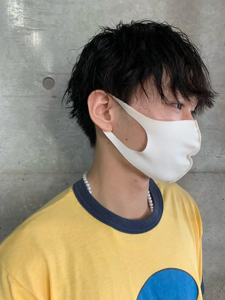 ショート パーマ メンズ ボブパーマコテ巻き風 パーマNo1深江秀平のヘアスタイル