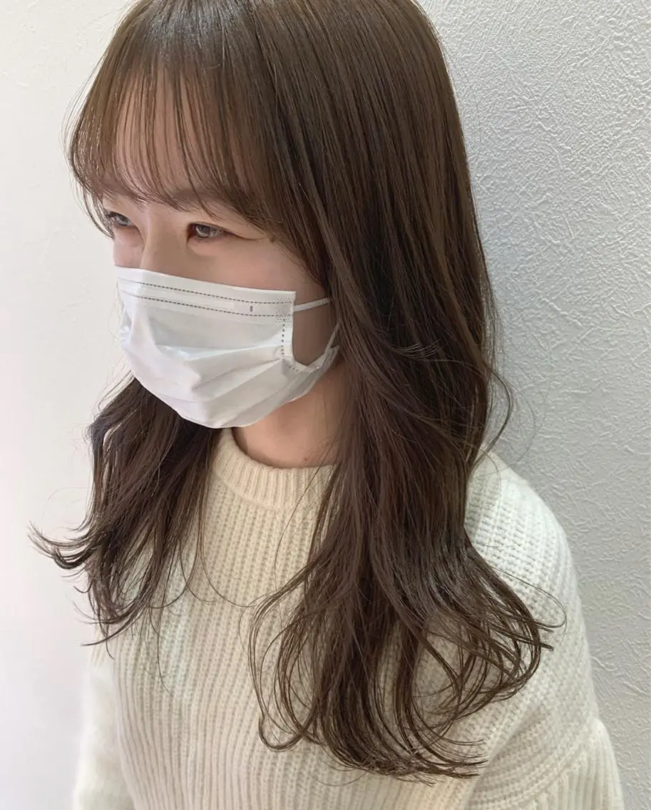 ロング カラー ベージュカラー ブリーチ ダブルカラー ブリーチなしカラー カット ヘアカラー トリートメント hubhair レイヤー/透明感のヘアスタイル