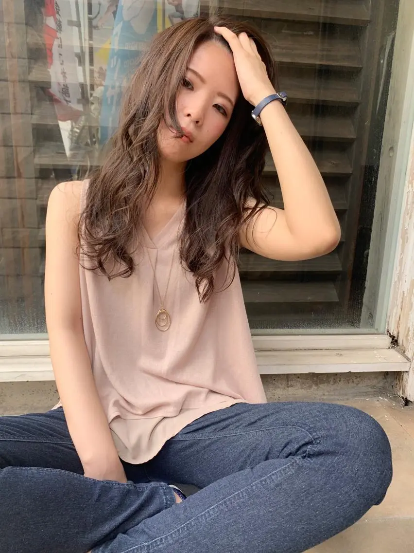 セミロング パーマ 似合わせカット カット パーマ トリートメント 西野 圭一/小顔カットのヘアスタイル